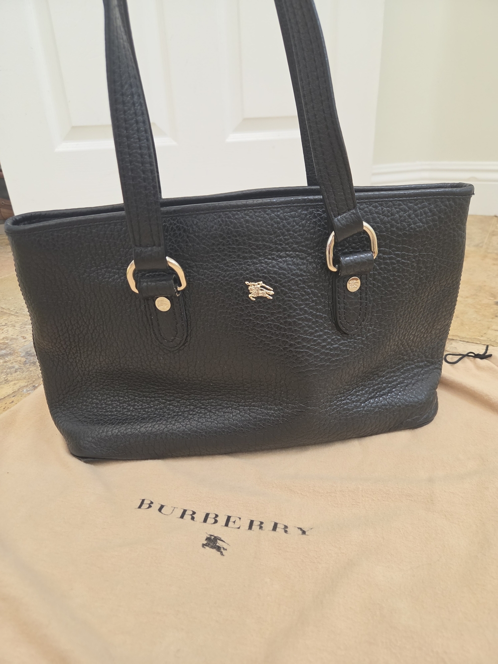 Burberry Black Leather Shoulder Bag